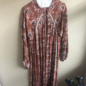 Natalie Martin Fiore Long Sleeve Maxi Dress